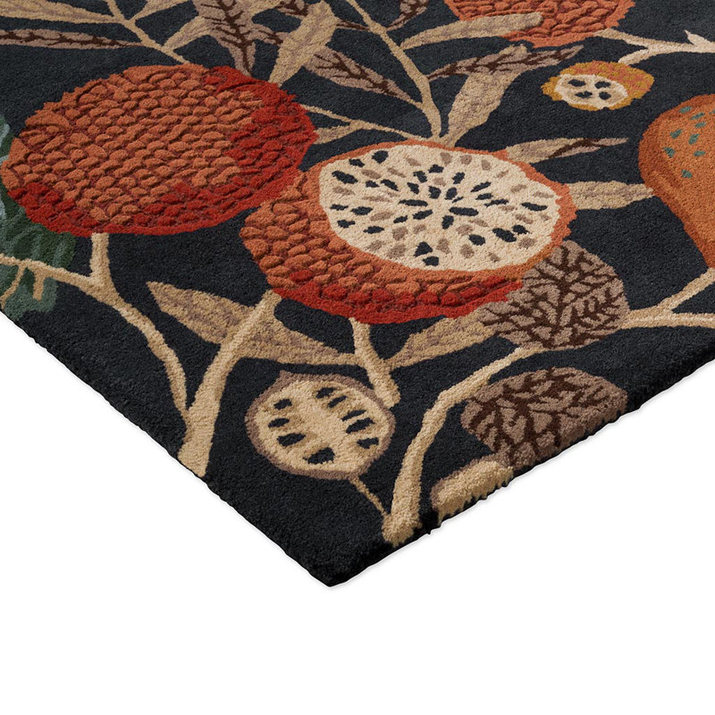 Hand Tufted Floral Area Rug, Rectangle 5'7" x 7'10"