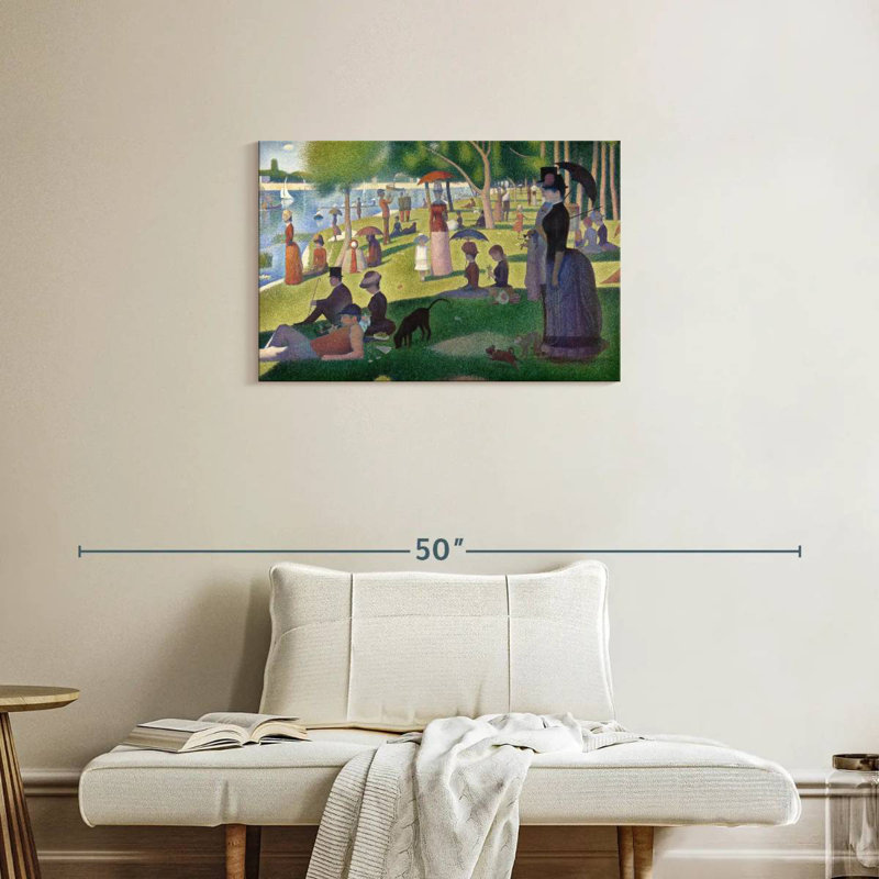 Leisha un dimanche sur la Grande Jatte, H 20 po x l 30 po