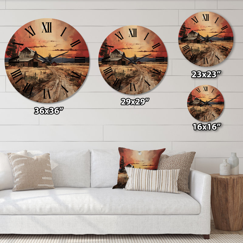Horloge murale Barns, Grand