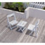 Ensemble de petites tables pliantes avec 2 chaises et table rectangulaire blanc