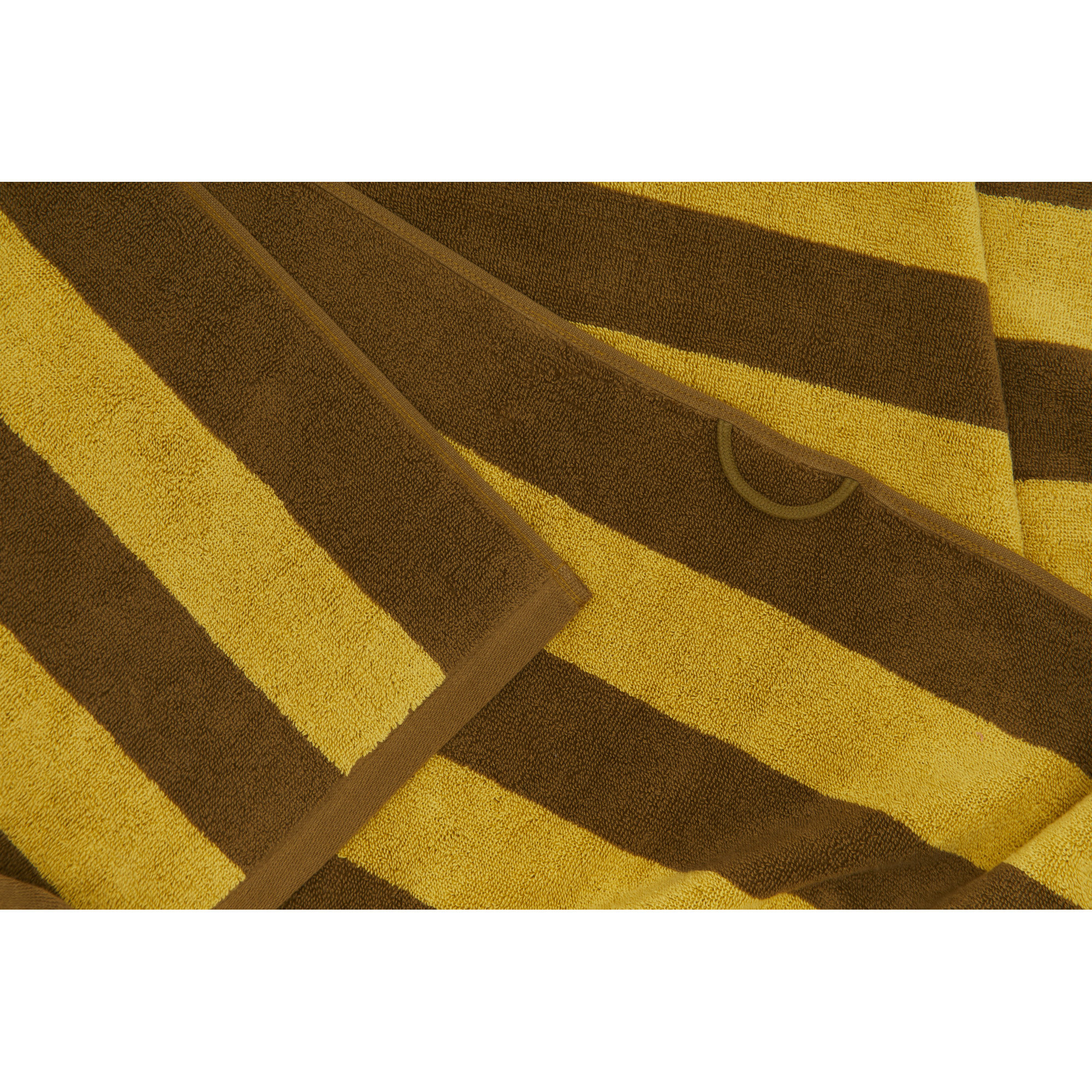 Simple Striped 100% Cotton, Mustard/Bronze, Hand Towel - 1 Pack
