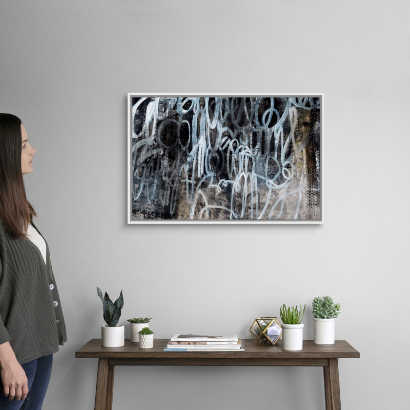 «No Straight Talk» par Calyton Rabo, reproduction d'art graphique sur toile, H 22 po x l 32 po x P 1,75po