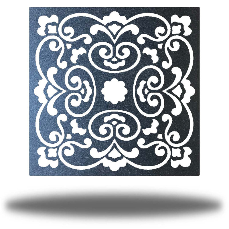 Décoration murale mandala tranquille, Noir, H 36 po x l 36 po x P 0,06 po