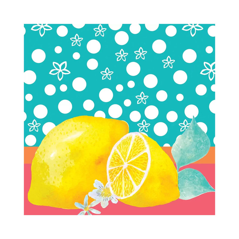Lemon Inspiration II 1 Piece Wrapped Canvas Wall Art, 93.98 cm H x 93.98 cm W x 1.91 cm D