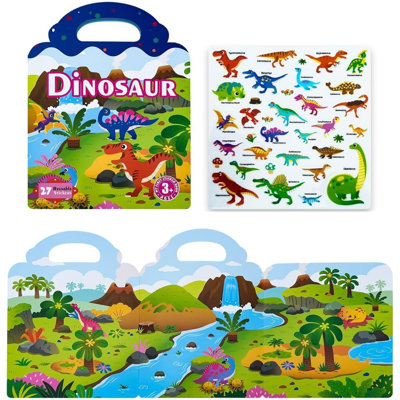 a sticker Portable Jelly Sticker Book For Toddlers 7 Themes Early Education Reusable Washable Stickers For Kids  Preschool Learning Activities For Home School Travel