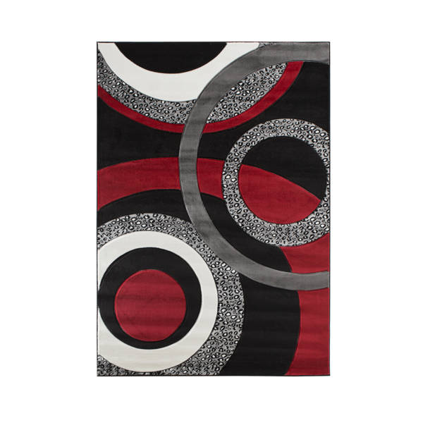 Wrought Studio Adonia Abstract Orange/Brown Area Rug & Reviews | Wayfair