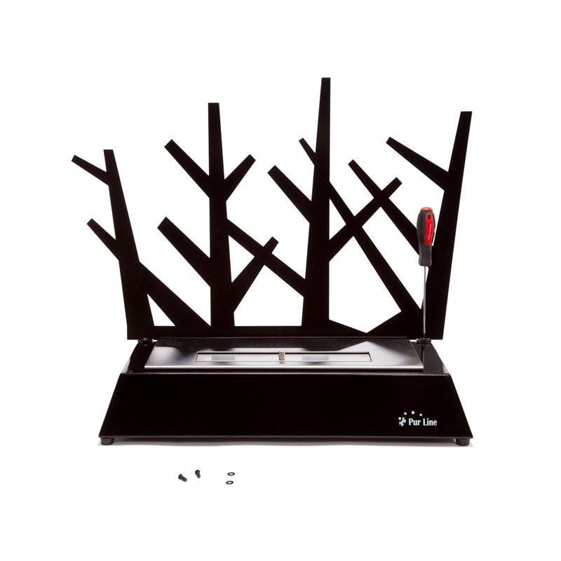 Teri Metal Bio-Ethanol Outdoor Tabletop Fireplace, Black