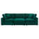 Commix Down Filled Overstuffed Performance Velvet 3-Seater Sofa In Green