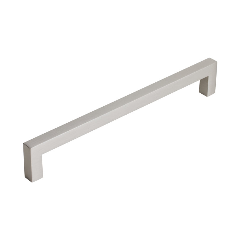 Modern Hex Cabinet Pull, 8" Centre To Centre, Satin Nickel
