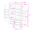 Grand garde-manger avec tablettes réglables, 6 tiroirs, 4 plateaux coulissants et 8 supports de porte-417593835