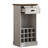 Deliyah 21.97"W x 42"H Freestanding Narrow Bar Cabinet, Liquor Storage with Wine & Glass Rack for Small Spaces-476123558