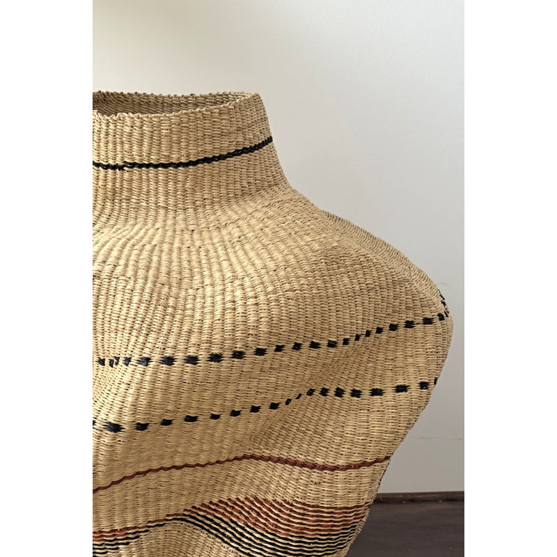 Panier ondulé tissé à la main