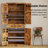 Dundonald 72.6" Tall Kitchen Pantry with 4 Adjustable Shelves, Storage Cabinet with 4 Doors for Kitchen, Living Room-143210072