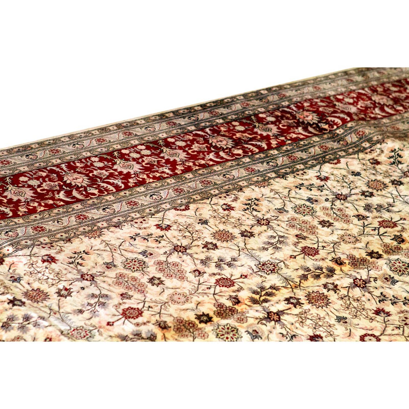 Hand Knotted Silk Oriental Area Rug