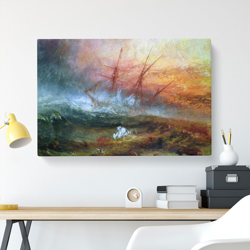 Ship by Joseph Mallord William Turner - Wrapped Canvas Painting, 50cm H x 76cm W x 3cm D