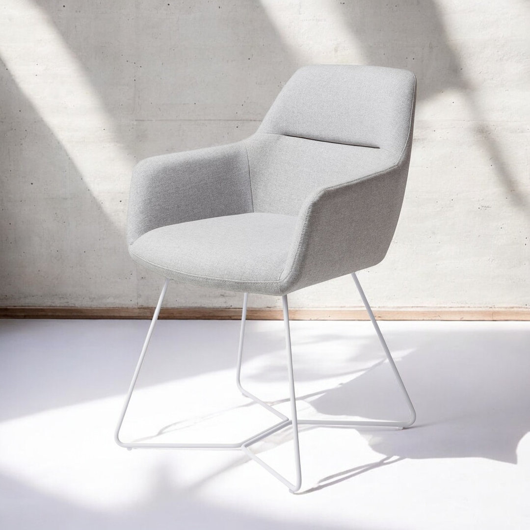 Dawnell Polyester Upholstered Metal Armchair