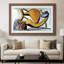 Chat et gros poisson de Pablo Picasso - Encadré sous verre acrylique, grand tableau pour salon-2114714825-2114714842-2114714846