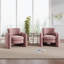 Fauteuil demi-tonneau en polyester 34,1 po-468864381