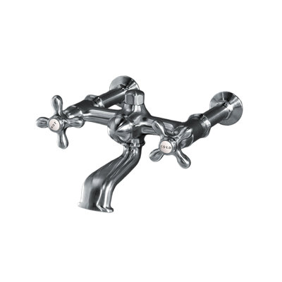 Wall Mount Tub Filler Faucet with Cross Handles by Strom Living