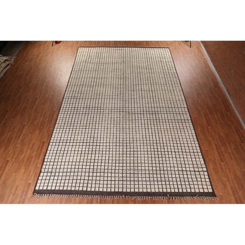 All-Over Checkered Moroccan Modern Large Rug 12x19