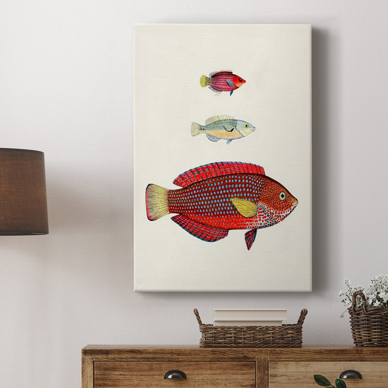 Poisson tropical coloré II - galerie Cavas sur mesure, H 18 po x l 12 po