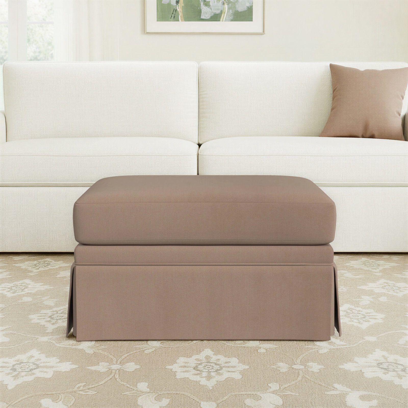 Reggio 31" Ottoman, Red