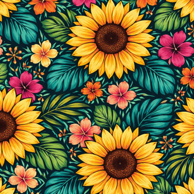 Papier peint autocollant rétro floral jaune orange tournesols marguerites feuilles de lotus pétales papier contact mural amovible auto-adhésif mural pour armoires de cuisine de chambre à coucher 24 po x 118 po