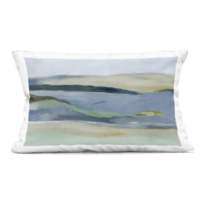 Coussin décoratif abstrait Abstract Wippling Waves, design par Lera