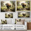 «Brown Green Buffalo Shadows of Serenity», reproduction sur toile tendue-1152989562