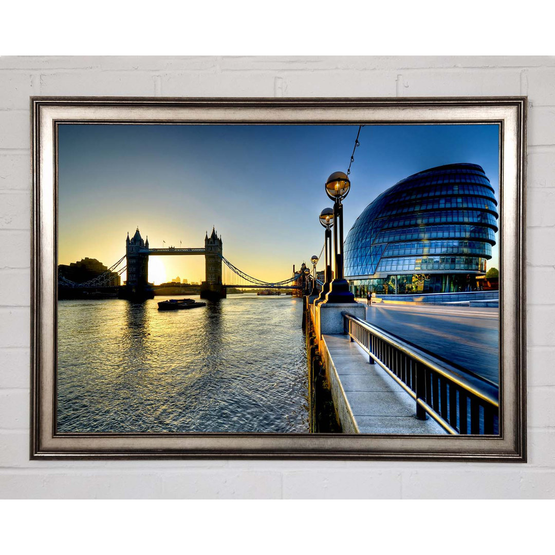 London Tower Bridge Sonnenuntergang Gerahmter Druck