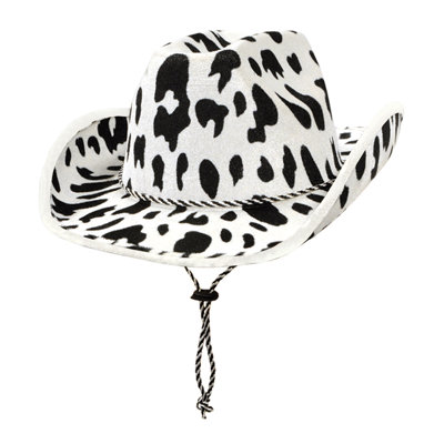 Cow Print Cowboy Hat - Pack of 6