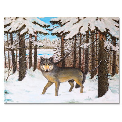 " Wild Life Wolf Painting "