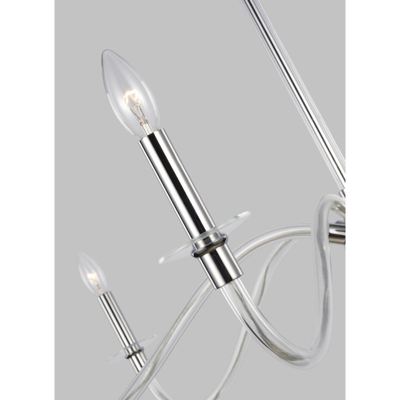 Hanover 5 - Light Chandelier, 27.25" H x 41.75 W x 41.75" D, Burnished Brass, 6 Lights