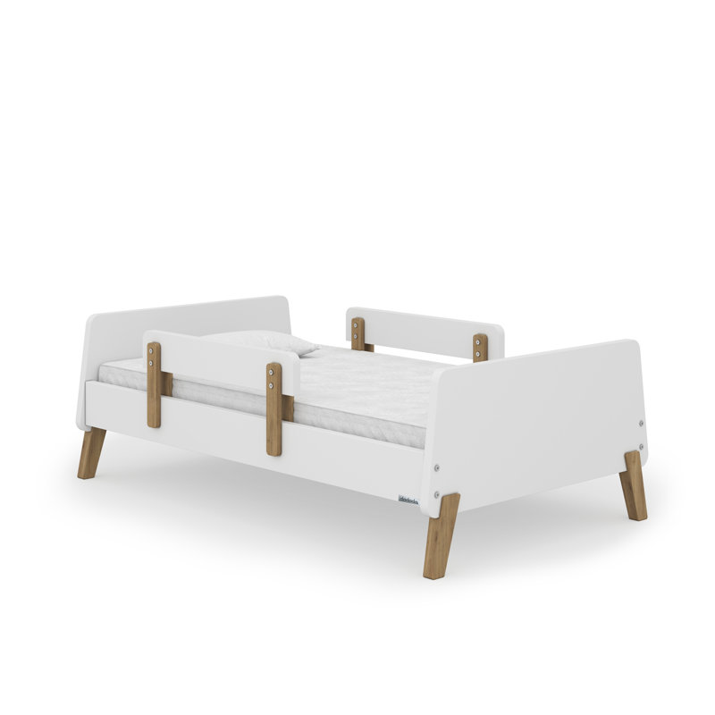 Muse Toddler Bed, White/Natural