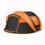 Tente de bateau de camping escamotable noire et orange pour 5 à 8 personnes