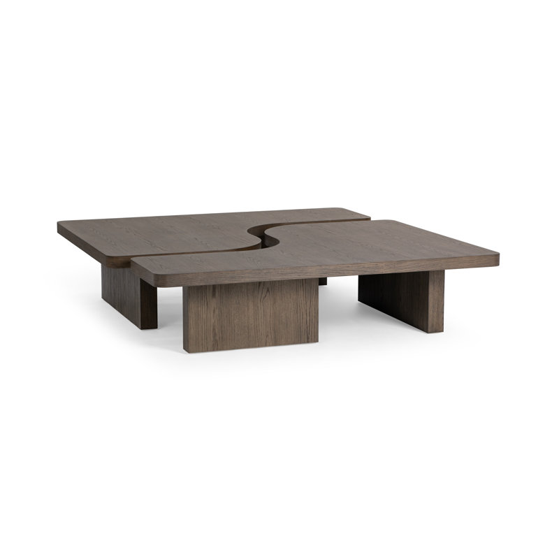 Melina 2-Piece Wood Coffee Table, Havana Brown