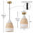 7.5"W Beachy White Dome Shade Rattan Pendant - Bay Isle Home™