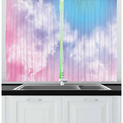 Abstract Pointed Kitchen Curtain