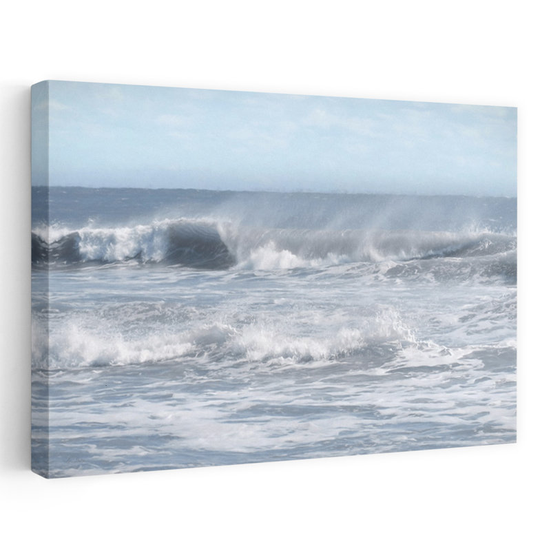 Waves And Spray Abstract Coastal Landscape Art, 32" H x 48" W