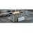43" Propane Gas Fire Pit Table, 60000 BTU Rectangular Open Weave Wicker Fire Pit With Glass Wind Guard For Outside Patio Deck Garden Backyard