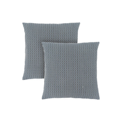 Coussins, ensemble de 2, 18 x 18 carrés, insert inclus, jet décoratif, accent, canapé, canapé, chambre à coucher, polyester bleu hypoallergénique, moderne