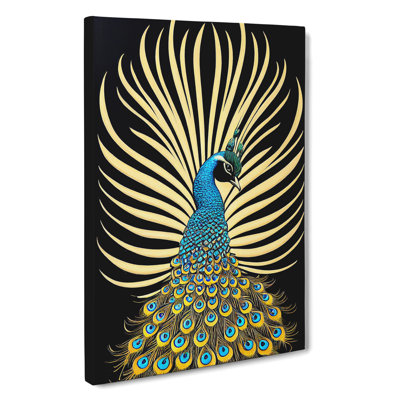 Precious Peacock - Wrapped Canvas