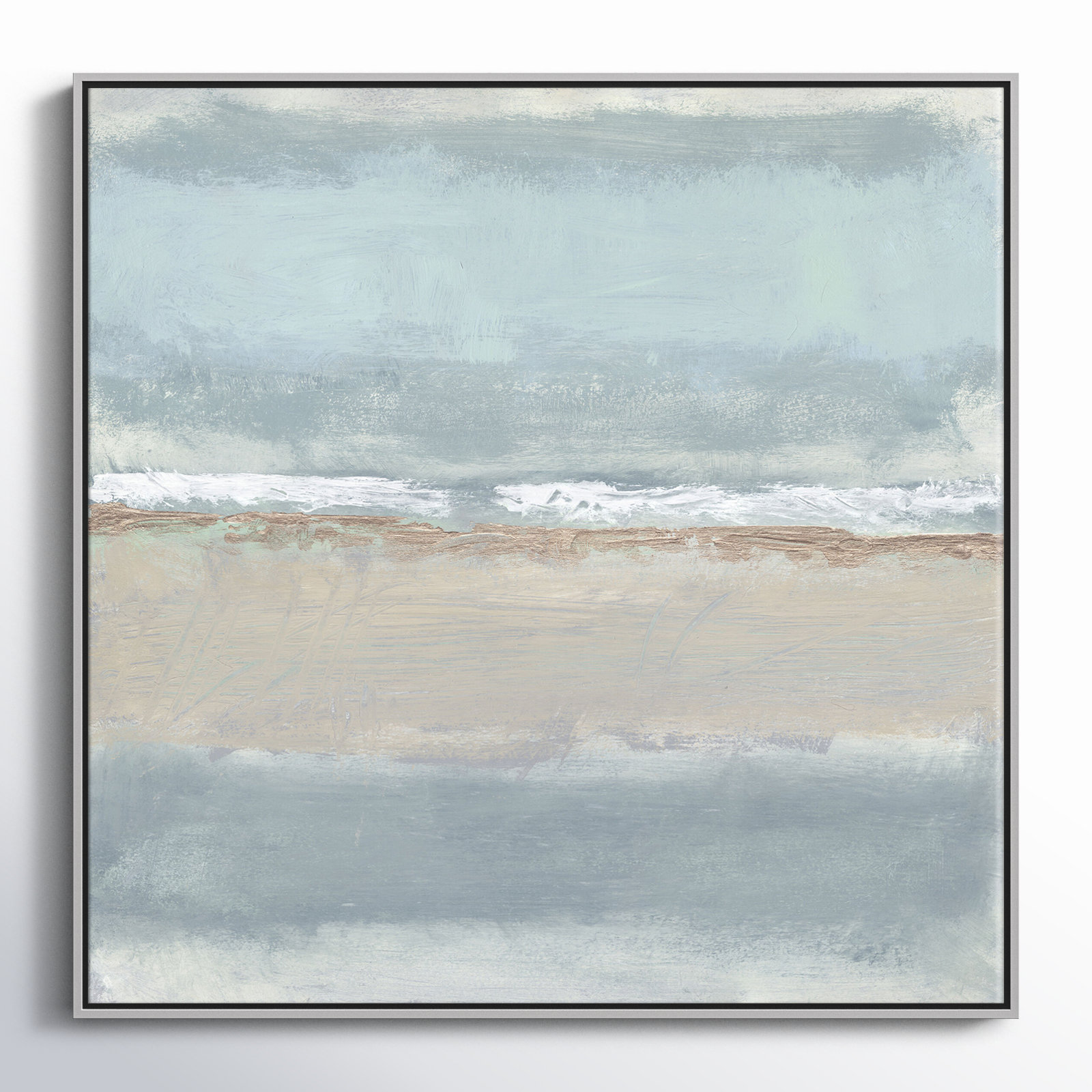 Serenity 1 by Filippo Ioco, Silver , 36" H x 36" W x 2" D