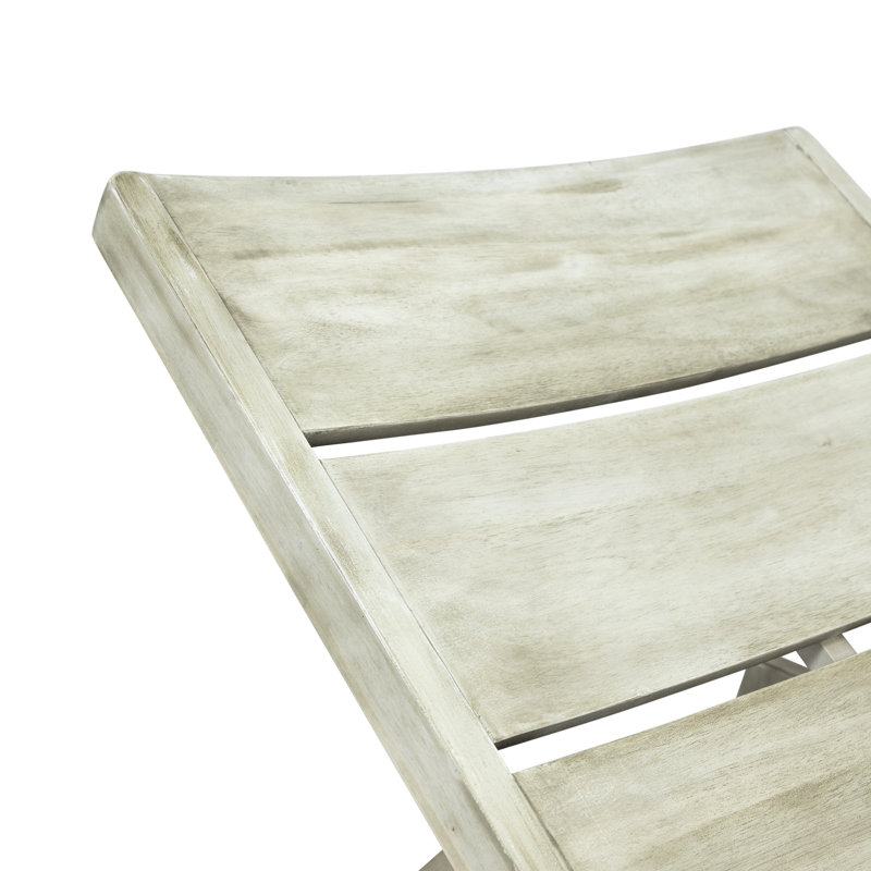Wood Chaise With Adjustable Angle, Grey Color And Metal Decoration Lounge Constructed Solid, Gray