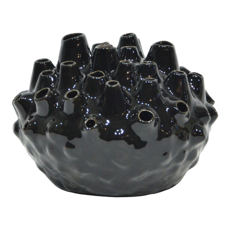 Vase de table en céramique Chimereze, Noir