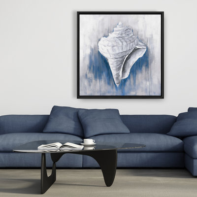 «Blue Conical Shell» sur toile