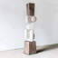 White+Brown Free Form Solid Wood Decorative Object