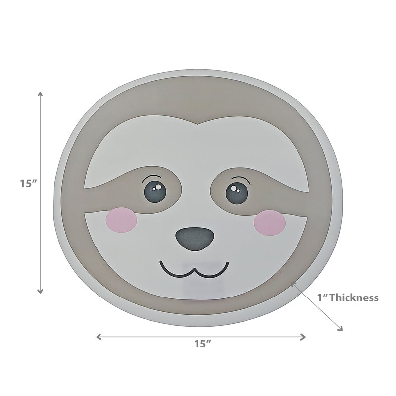 Napperon Sloth Head avec support Eva - ensemble de 12