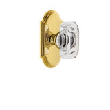 Grandeur Arc Plate Passage with Baguette Crystal Door Knob