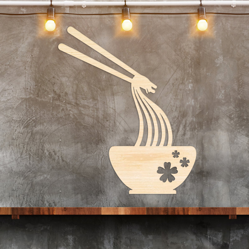 Art mural abstrait de nouilles et de baguettes - Bouleau baltique naturel, H 46 po x l 38 po x P 0,25 po